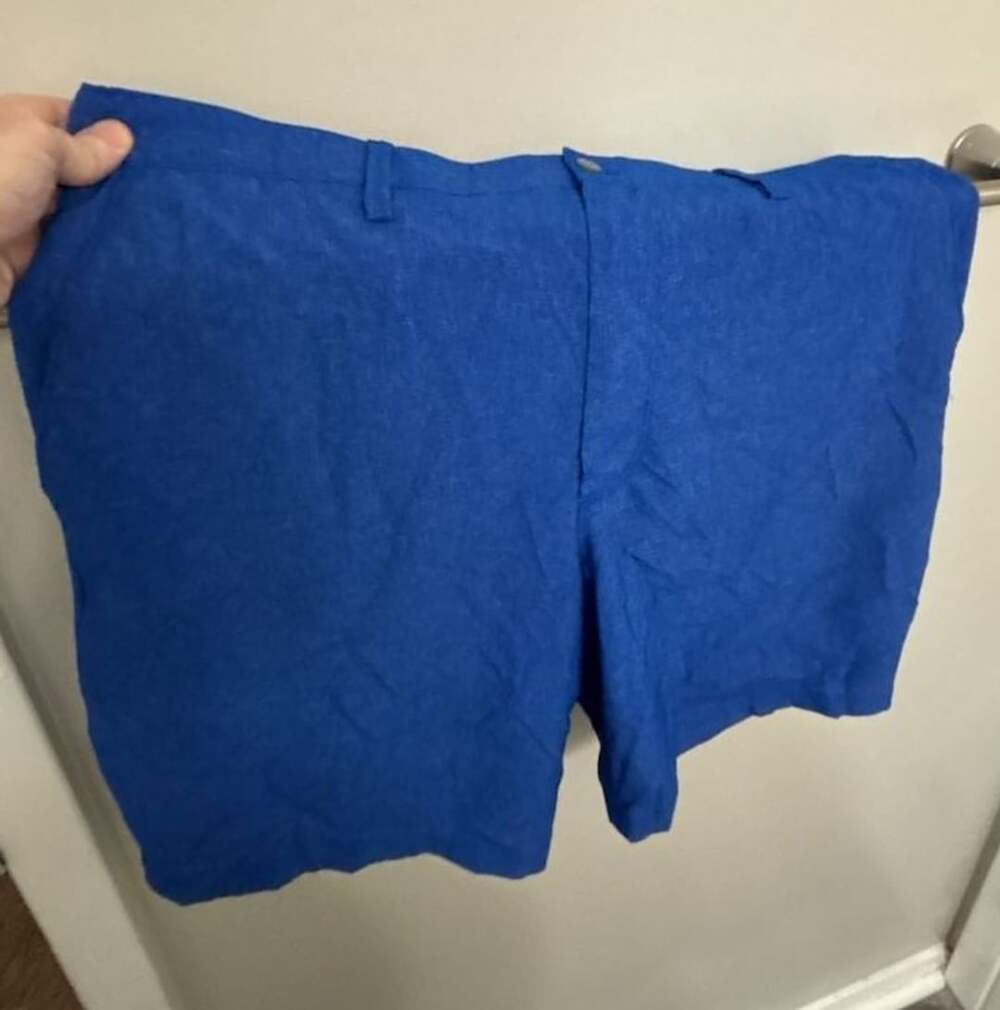 Cutter & Buck Men’s Bainbridge Golf Shorts Blue Flat Front Size 36